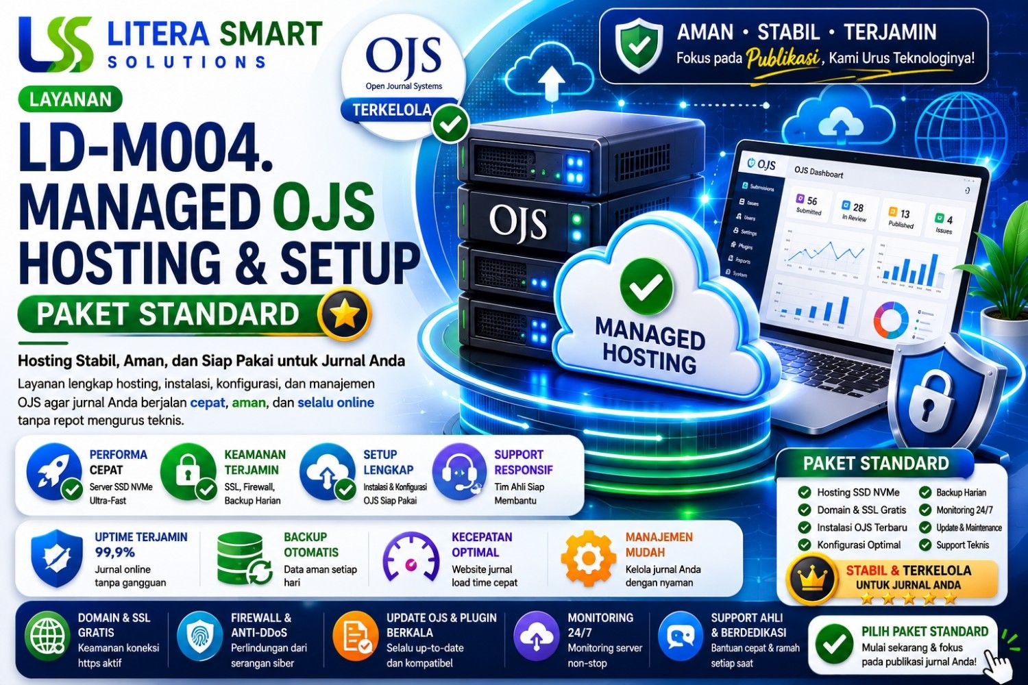 LD-M004. Managed OJS Hosting & Setup (Paket Standard)